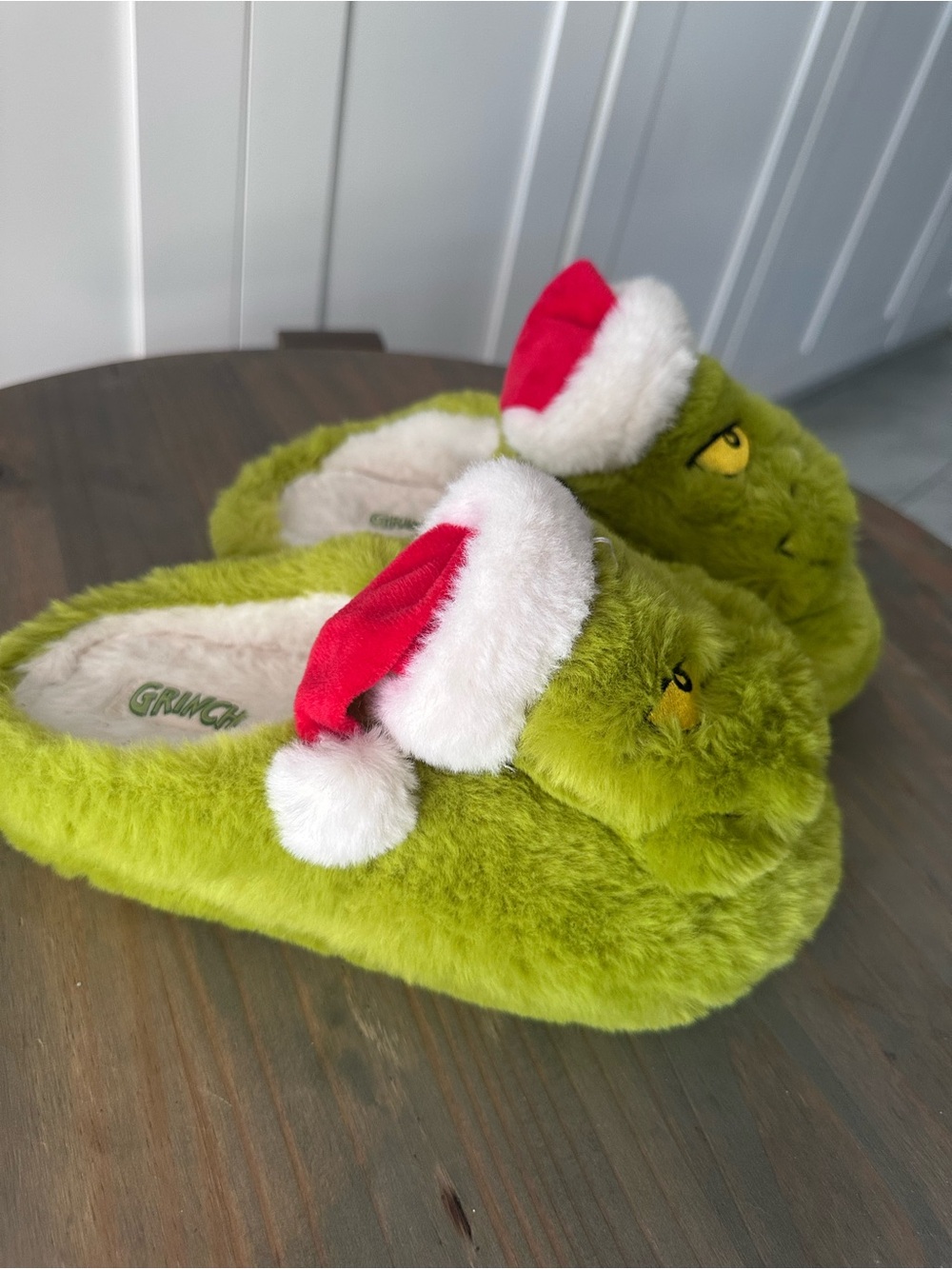 Grinch Plush Holiday Slippers - Green
